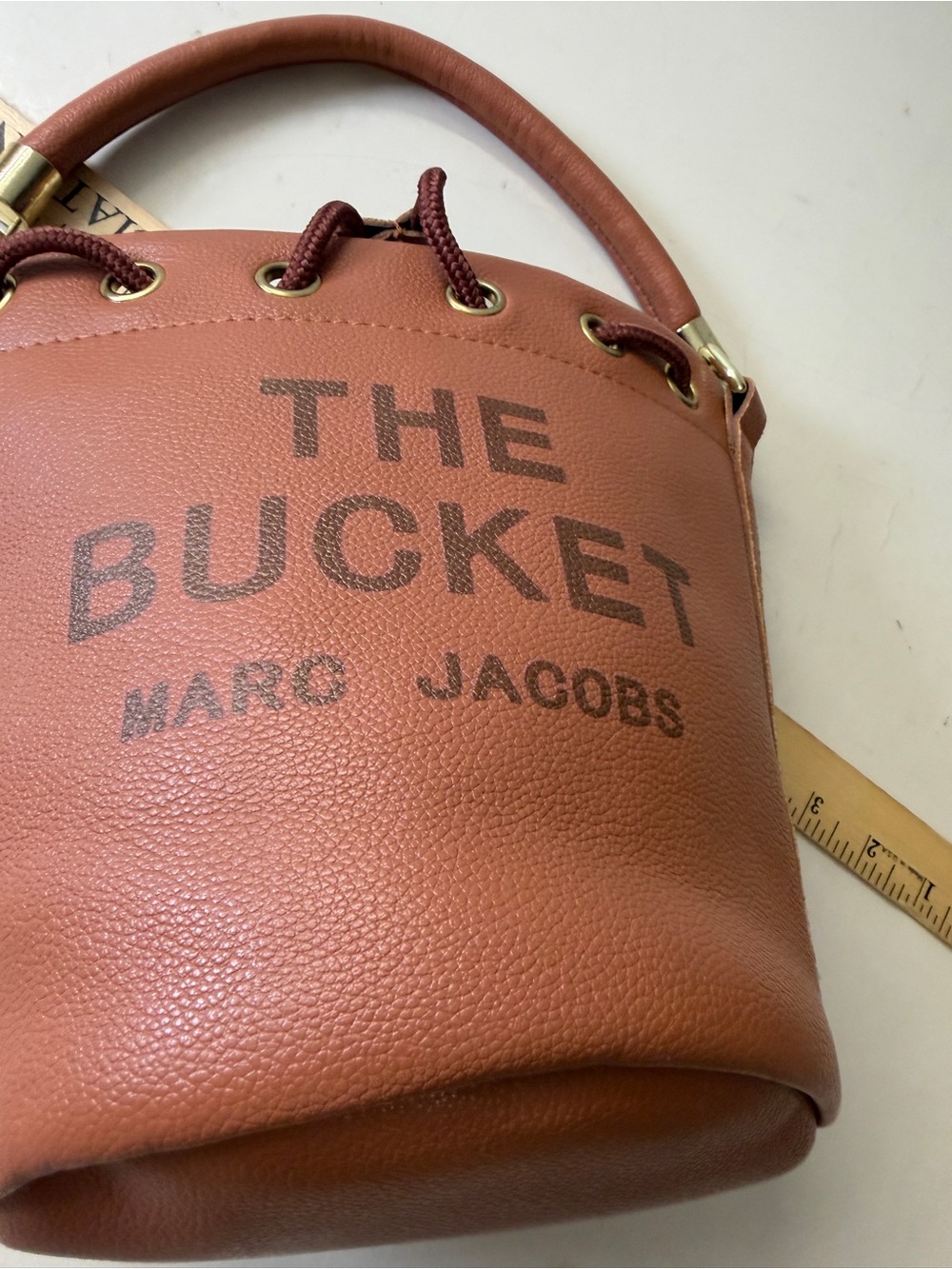 Marc Jacobs Mini Bucket Bag in Cognac Brown with Gold Hardware - Picture 4 of 12
